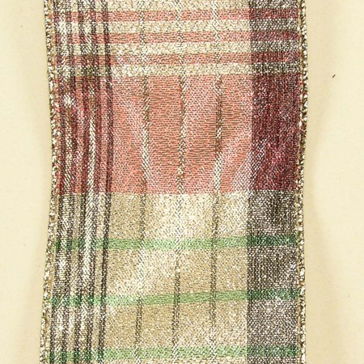 The Ribbon People Pink Metallic Rose with Wired Craft Ribbon 0.19" x 20 Yards